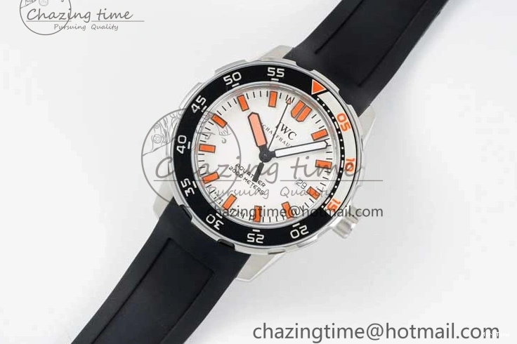 MIROTIME 1225 Aquatimer Automatic SS RSF 1:1 Best Edition White Orange Dial on Black Rubber Strap A Supportive 7069